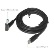 USB Type-C to DC 4.5*3.0mm Adapter Cable 65W PD Fast Charging For HP Probook AU