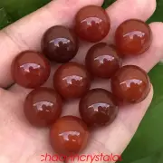 10pcs Natural red agate mini ball quartz crystal 16mm sphere gem decor healing