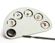 Makeup Palette of Stainless Steel | Makeup Blending Plate | Beauty Kit with Spatula Tool | for Mixing Foundation Concealer | Round | Pack of 1