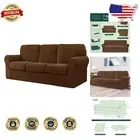 Premium Checkered Spandex Sofa Slipcovers - 7 Pieces for Ultimate Protection