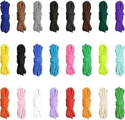 24 Rolls 10 Feet Parachute Cord 4mm Paracord Cord 550 Multifunction Type III Paracord Ropes 550lb Survival Paracord Random Combo Crafting Kit 7 Strand Cord Tent Rope Outdoor Survival Rope