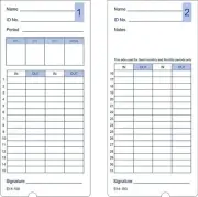 (500) Time Cards for Lathem 400E Time Clock, COMPUMATIC Compatible E14, 5 Packs