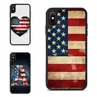 Friendly Case For iPhone XS 11 12 13 14 15 16 Pro Max red white american flag us