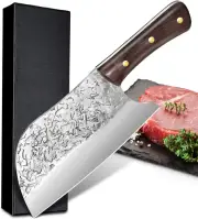 8 In Forged Butcher Knife Chef's Knife Kitchen Knife Cleaver for Meat Vegetable