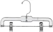 Pant Hangers Childrens Skirt 100 Clear Plastic Clothing Metal Clips Swivel Hook