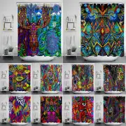 Psychedelic Shower Curtain Waterproof Polyester Fabric Bathroom Shower Curtain