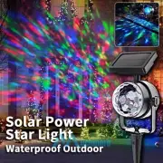 Waterproof Solar Power Star Laser Light RGB Projector Lamp Outdoor Garden Ground