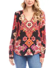 Karen Kane Printed Scoop Neck Top