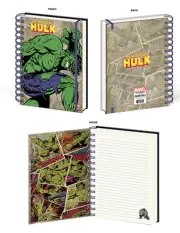 INCREDIBLE HULK RETRO SPIRAL NOTEBOOK MARVEL SUPERHERO COMIC BRUCE BANNER ICON!!