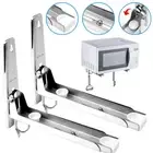 Wall Mounted Shelf Retractable Bracket Microwave Oven Stand 2 PCS Holder
