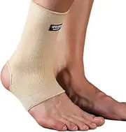 SPOTBRACE Ankle Brace Compression Sleeve,Breathable Ankle Support For Men Women, Ankle Compression Sock for Swelling, Plantar Fasciitis, Sprain (Nude, Small(2 PACK))