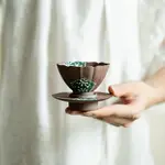 黃菊花瓣套杯【化雲】茶杯杯墊組單杯主人杯創意茶杯陶瓷茶盞