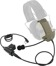 TSVISIONCORE Microphone & PTT for Walker's Razor Noise Cancelling Headphones Airsoft