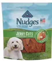 BLUE Nudges Blue Buffalo Nudges Jerky Cuts Natural Dog Treats, Chicken, 36 oz.