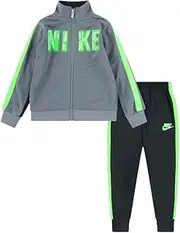 [Nike] Toddler Boy Dri Fit Full Zip Jacket and Pants 2 Piece Set (B(76I488-023)/V, 6 Years)
