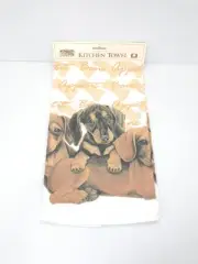 Dachshund Kitchen Hand Towels Black and Tan Dachshund Puppies Doxie Weiner Dog