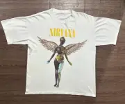 Nirvana In Utero White Tee, 2 Sided, 90s Vintage Graphic T-Shirt 104548