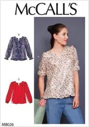 McCall's Sewing Pattern 10413 8026 Misses Top Size 14-22 UNCUT