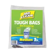 Mr Clean Heavy Duty Tough Garbage Bags with Drawstring - 3 Pack