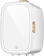Mini Fridge for Bedroom, Portable Skincare Beauty Fridge with LED Makeup Mirror (3 Level Brightness), 20L Small Size, AC/DC Power, Quiet Mode, Perfect for Travel
