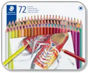 STAEDTLER 72 Coloured Drawing Pencils Set Color Pencil 175 M72 Tin Case