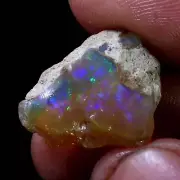 08.60 Ct Natural AAA+ Ethiopian "Play-Of-Color" Ultra Fire Opal Rough Gemstone