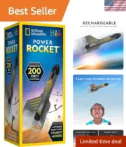 Portable Rocket Launcher with Custom Decals - Kids Outdoor Toy for Ages 8-12