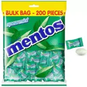 NEW Mentos Spearmint Mint Pack 200 540g Individually Wrapped Green Bulk
