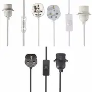 E27/E26 Edison ES Ceiling Light Holder Pendant Lamp Bulb Fitting Socket Switch Max Power AC 250V 24 BLACK