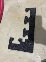 Titan Tiles Rubber Flooring L Shaped Flat End Edge Pieces Recycled Interlocking