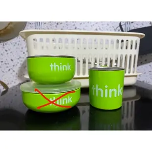 美國 thinkbaby 不鏽鋼杯碗2組合售$250雙層 隔熱保溫