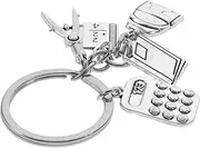 [FRCOLOR] Keychain Calculator Pendant Durable Keychain Accessories for Backpack Home Office Study Book Lovers and Students