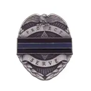 Police Officer Badge Concho Thin Blue Line Leathercraft Blue Lives Matter Gift