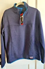 NWT GERRY MEN outdoor shirt tall neck snap front pill resistant pullover Sz M