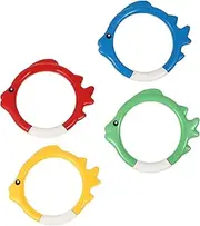 4Pcs Diving Rings for Fun Outdoor Diving for Summer Swimming Lightweight and Easy to Store for Underwater Play and Breath Holding Practice
