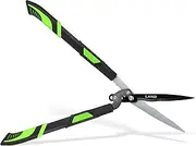LAND Heavy Duty Telescopic Hedge Shears with Wavy Blade and Extendable to 29"-38" Steel Handles. Extendable Manual Hedge Clippers for Trimming Borders, Boxwood, and Tall Bushes.