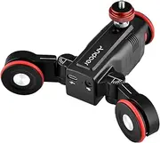 L5i Pro Wireless Camera Video Auto Dolly 3-Wheels Motorized Slider Dolly Car Mobile APP Control Time-lapse Straight/Curved Line Photography Adjustable Speed 3kg Load Capacity Built-in Battery Black