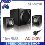 SPEED SP-S210 2.1 Multimedia Speakers (240V) for PC, Tablet, iPod, iPhone, iPad