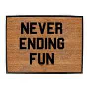 Never Ending Fun - Funny Novelty Doormat Man Cave Floor mat