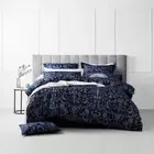 Logan and Mason Platinum Oakland Quilt Cover Set Navy