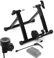 Ecovelò Bike Stand Roller for Bike Indoor Training Foldable Magnetic Resistance + Support + Quick Release Lock Black
