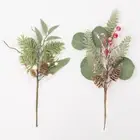 Christmas Artificial Pine Cones Berry Branches Decor Fake Plants Decoration