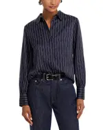 French Connection Satin Pinstripe Blouse