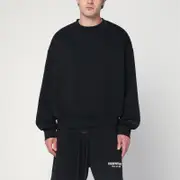 [Fear of God Essentials] Black fleece cotton sweatshirt with logo L Black