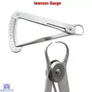 Dental Iwanson Gauge Spring Caliper Measuring Gauge Orthodontic Lab Instruments