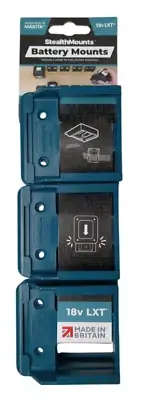 StealthMounts 18V To Fit Makita Battery Holder 6 Pack LXT New Blue Battery Mount