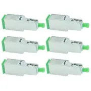 6x 4dB SC APC Connector Fiber Optic Optical Attenuator Single Mode Metal Green
