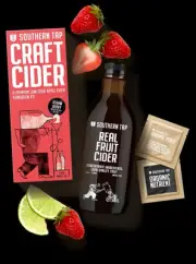 Strawberry Cider Home Brew Kit – All Natural, Low Sugar with Lime
