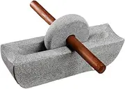 JISADER Stone Mill Stone Mortar Seasoning Mill Pounding Mortar for Grain Household Coffee Bean