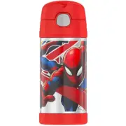NEW Thermos FUNtainer S/Steel Drink Bottle Spiderman 355ml